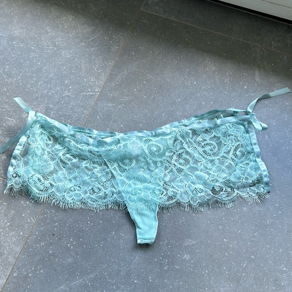 Victoria’s Secret thong with attached Chantilly lace skirt